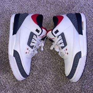 Jordan 3 fire red denim